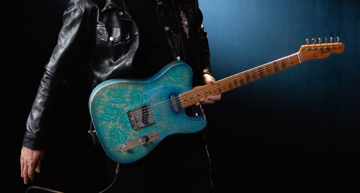 Fender Limited Edition Brad Paisley 1967 'Lost Paisley' Telecaster &ndash; the new Custom Shop signature collab features a finish from a Blue Paisley Cling-Foil sheet