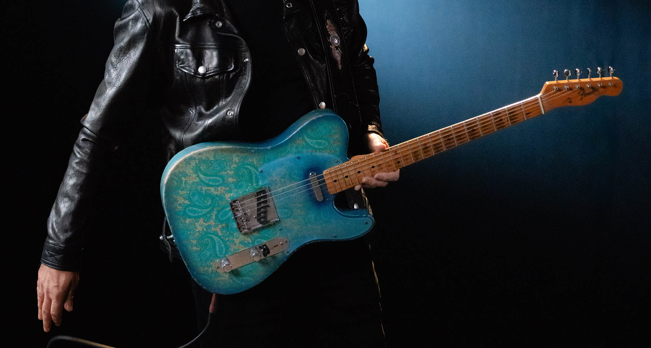 Fender Limited Edition Brad Paisley 1967 'Lost Paisley' Telecaster – the new Custom Shop signature collab features a finish from a Blue Paisley Cling-Foil sheet