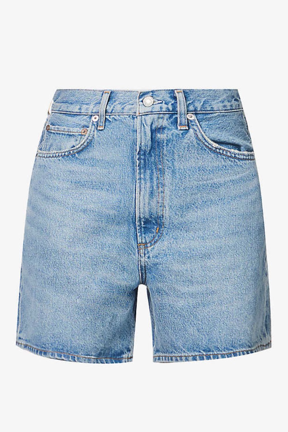Agolde Stella high-rise organic-denim shorts