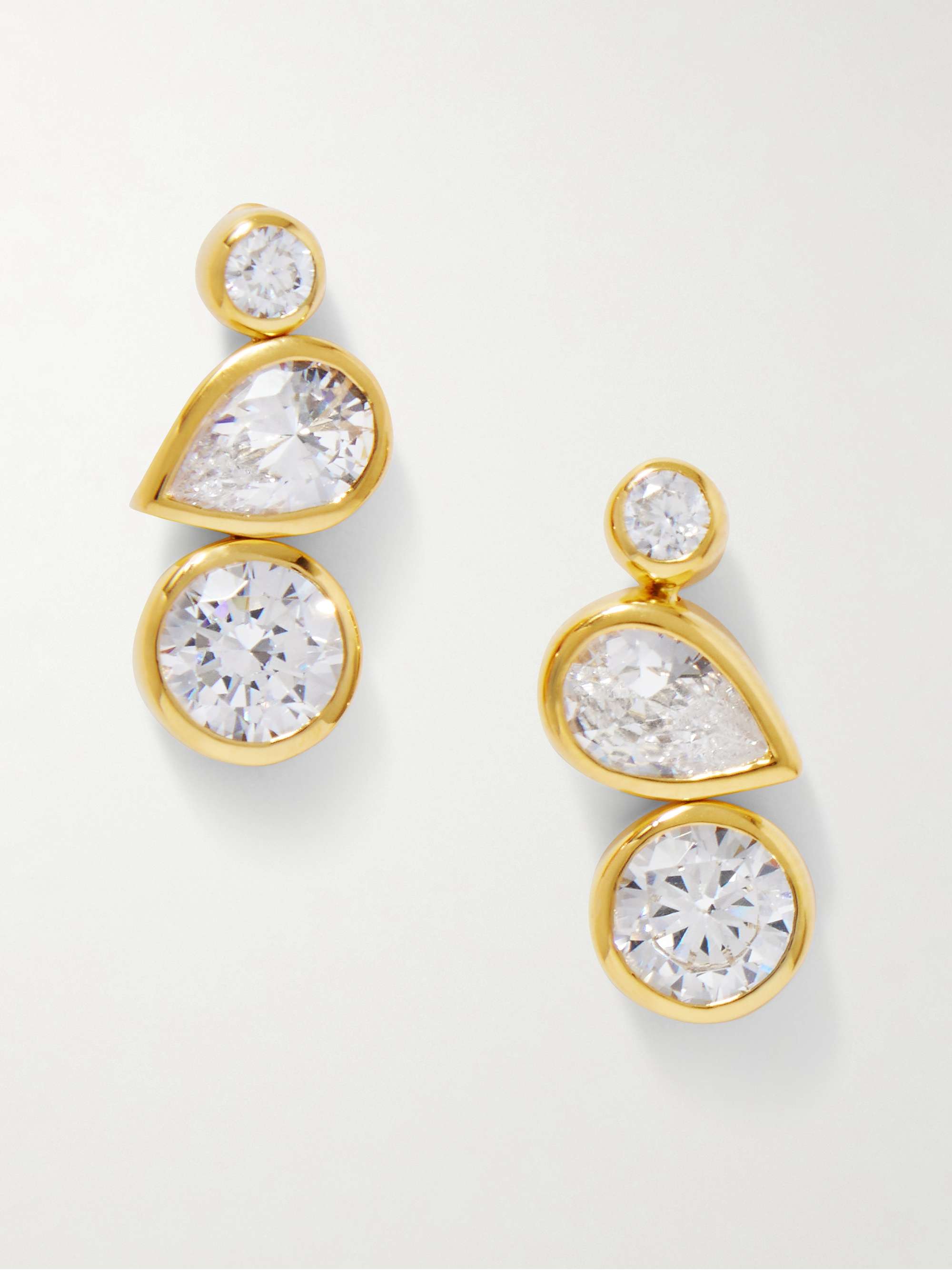 Like Peas in a Pod Ii Recycled Gold Vermeil Cubic Zirconia Earrings