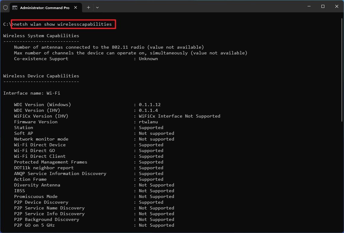 How to control Wi-Fi networks from Command Prompt on Windows 11 ...