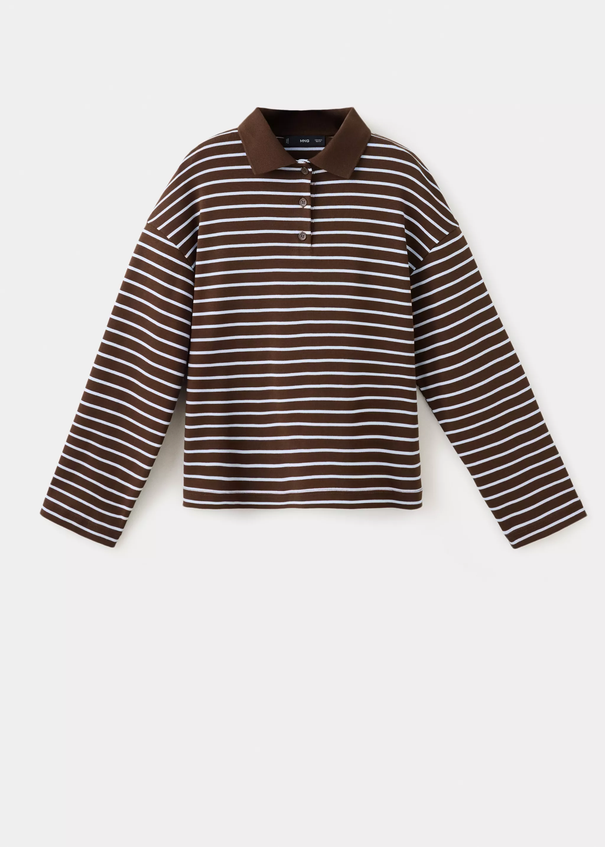 Contrasting Stripes Cotton Polo Shirt - Women | Mango Usa