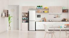 A modern kitchen with a fridge freezer from Appliances Direct.