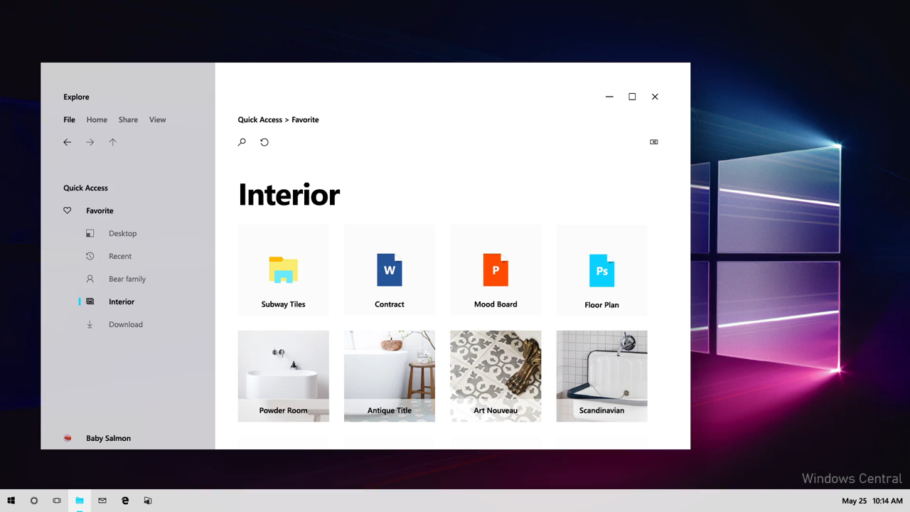 Windows 10 with Fluent Design concept