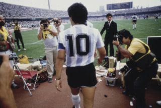 No.10 Diego Maradona, one of the most famous to ever wear the shirt
