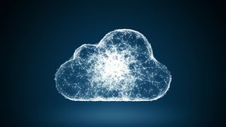 CGI representation of a cloud containing light, signifying data held in the cloud