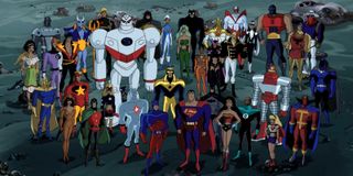 A group shot of the entire Justice League.