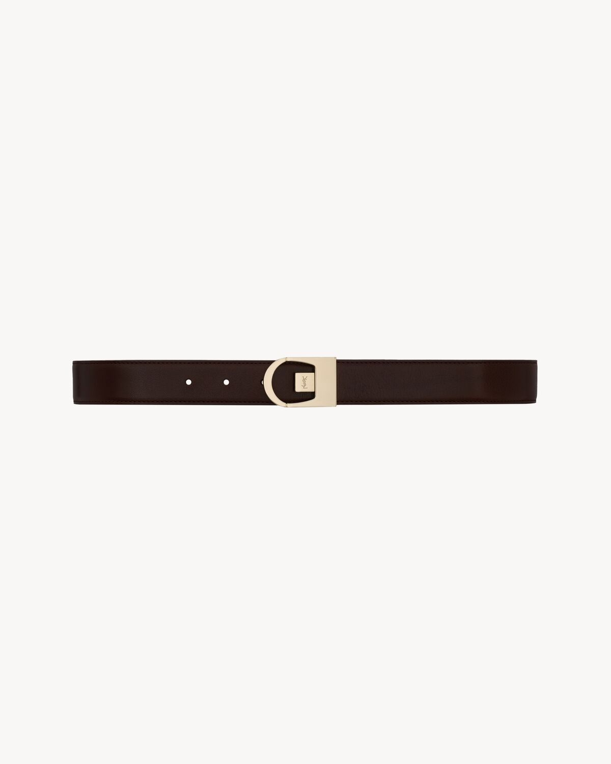 Women's Reversible Belt in Smooth Leather in Black/ Red Tan