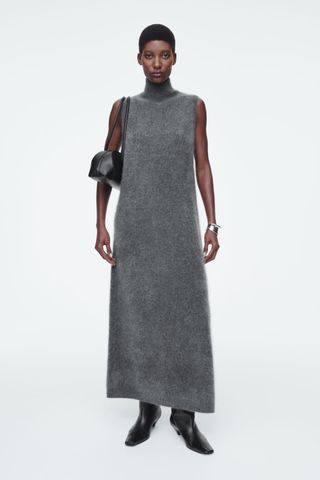 COS, BRUSHED-CASHMERE MAXI DRESS