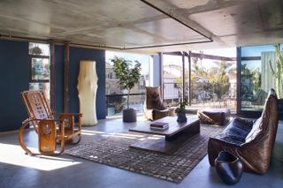 Living space at Matthew Royce’s house in Venice beach