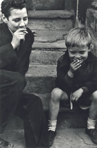 Boys smoking, 1956