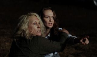 Andi Matichak as Allyson with Jamie Lee Curtis as Laurie Strode in Halloween 2018