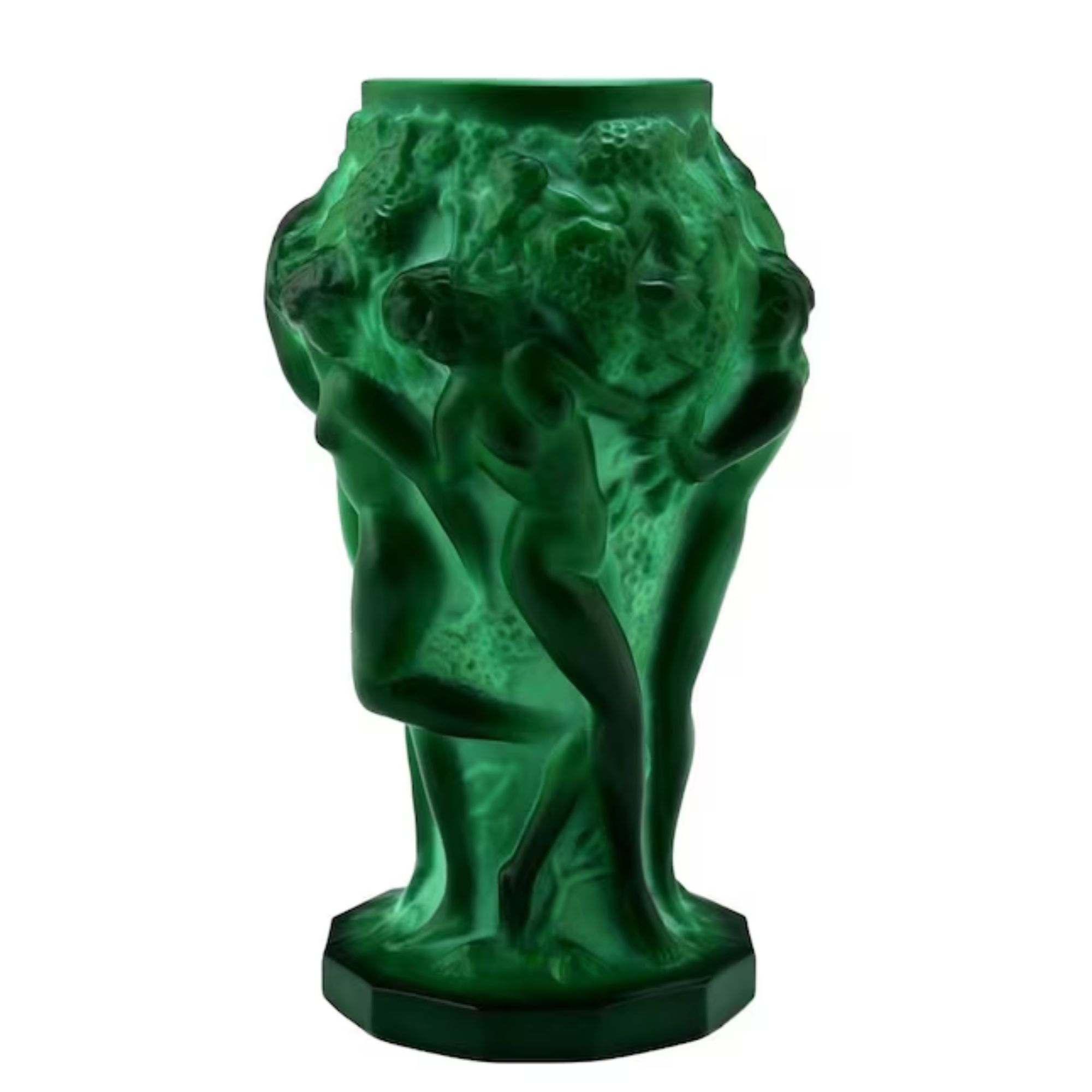 Art Deco Malachite Art Glass Vase 1930