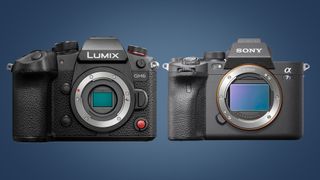 The Panasonic GH6 next to the Sony A7S III