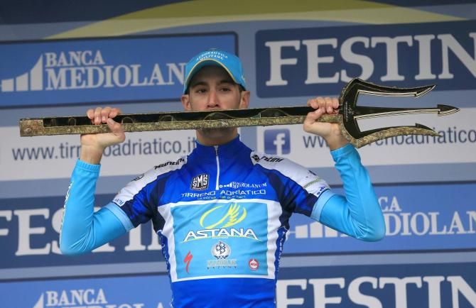 Vincenzo Nibali (Astana) adds another Tirreno-Adriatico trident to his collection.