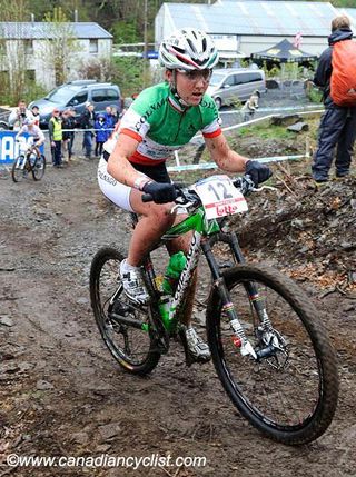 Eva Lechner (Colnago Arreghini Sudtirol) on her way to her first World Cup win .