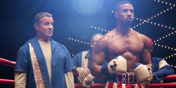 Sylvester Stallone on the set of Creed