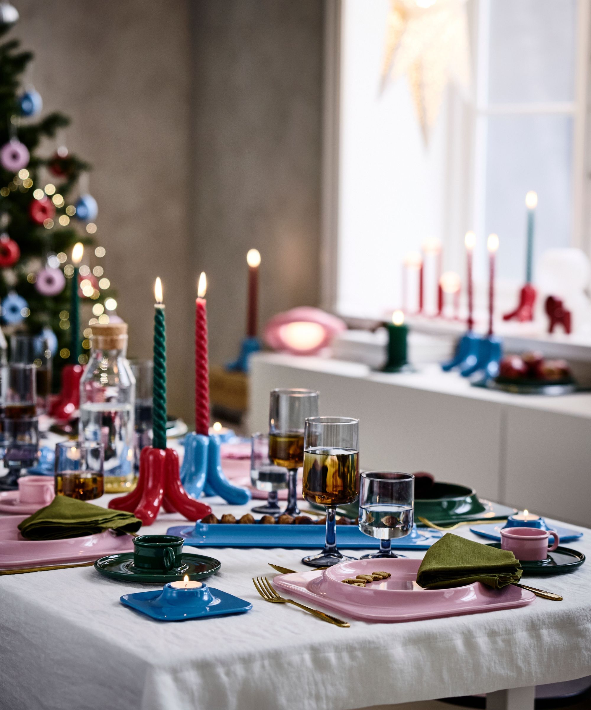 festive table featuring Gustaf Westman&#039;s collection for IKEA