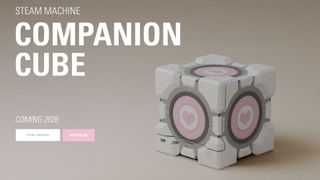A screenshot of Dbrand's companion cube Steam Machine case