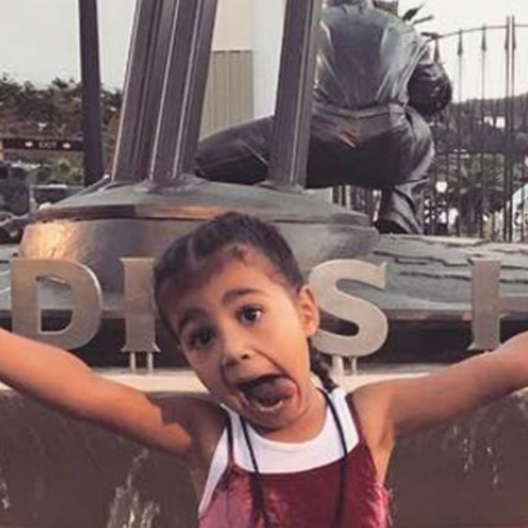 North West's reaction to Kim Kardashian's 100 million instagram followers