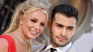 hollywood, california july 22 britney spears and sam asghari attend sony pictures once upon a time in hollywood los angeles premiere on july 22, 2019 in hollywood, california photo by axellebauer griffinfilmmagic