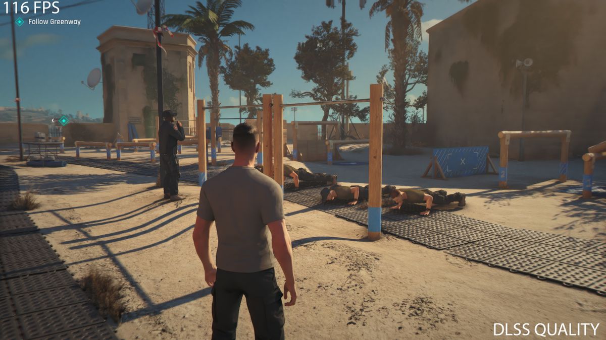 Screenshot of the game 007 First Light running on an Nvidia GeForce GPU