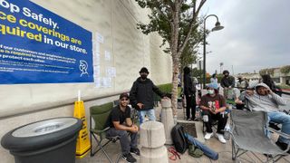Customers Outside A Best Buy Hoping To Buy An RTX 3080 Ti