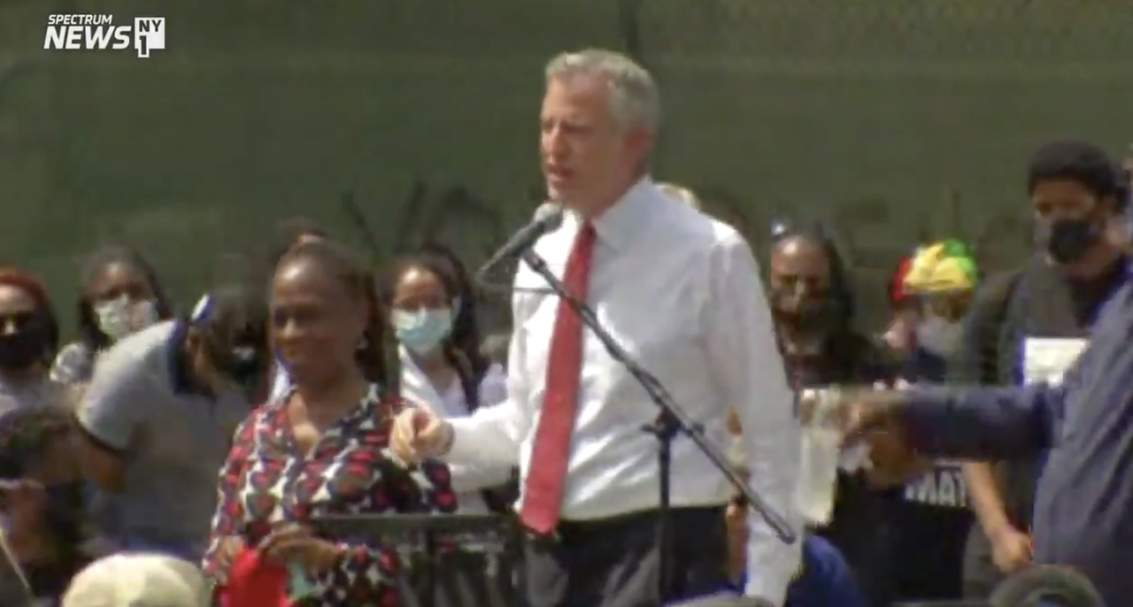 New York City Mayor Bill de Blasio.