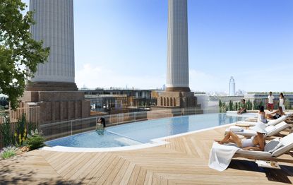 Rooftop swimming in the shadow of the famous towers: the site will host the UK's first Art'otel.