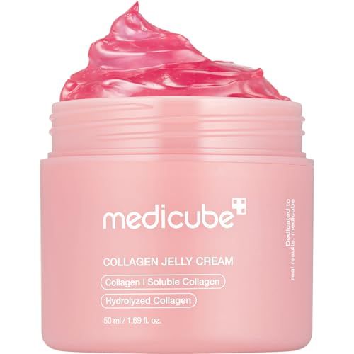 Medicube Collagen Jelly Cream- Niacinamide & Freeze-Dried Hydrolyzed Collagen - Boosts Skin's Barrier Hydration and Gives 24h Glow & Lifted Look - Korean Skincare (1.69 Fl Oz (pack of 1))