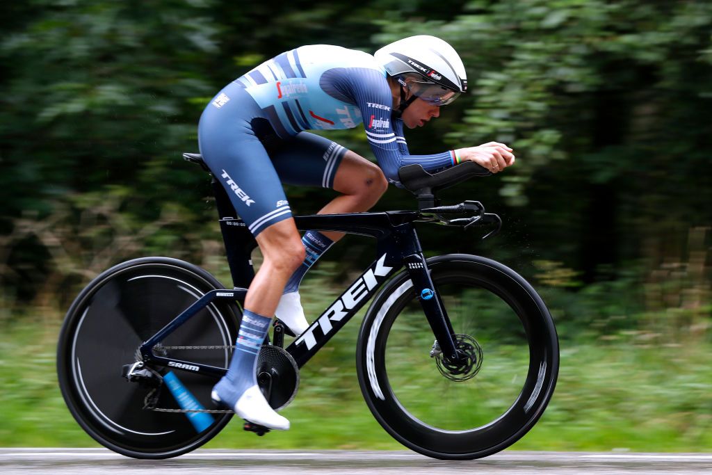 GENNEP NETHERLANDS AUGUST 26 Ellen Van Dijk of Netherlands and Team Trek Segafredo during the 23rd Simac Ladies Tour 2021 Stage 2 a 222km Individual Time Trial stage from Gennep to Gennep SLT2021 UCIWWT on August 26 2021 in Gennep Netherlands Photo by Bas CzerwinskiGetty Images