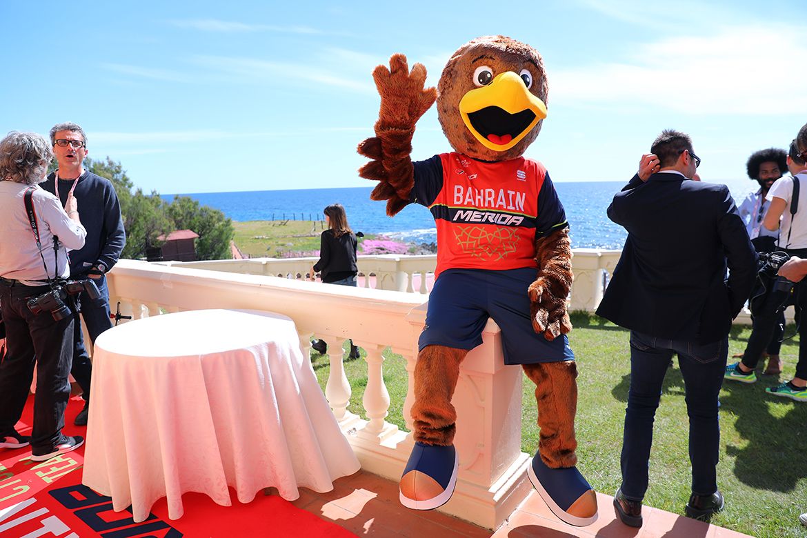The Bahrain-Merida mascot