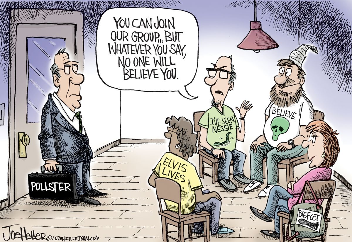 Editorial Cartoon U.S. Pollsters 2020 | The Week