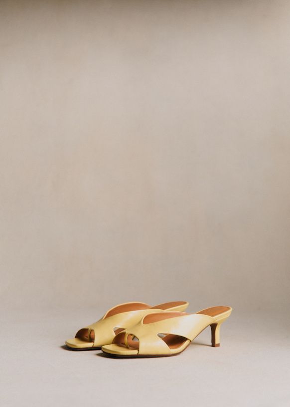 Ingrid Mule - Yellow Vintage - Goat Leather - S&eacute;zane