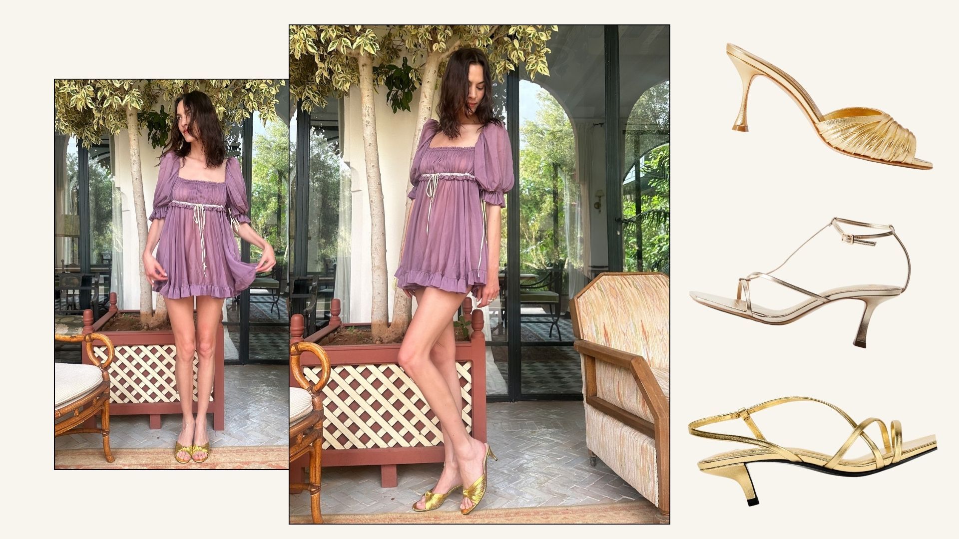 gold dress straps Yellow Satin Corset Prom Dress with Sweetheart Neckline, High Slit – SS097  – Viniodress main image 0