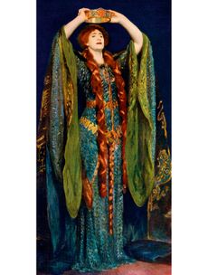 'Miss Ellen Terry as Lady Macbeth', wearing a dress of green jewel beetles, by John Singer Sargent.