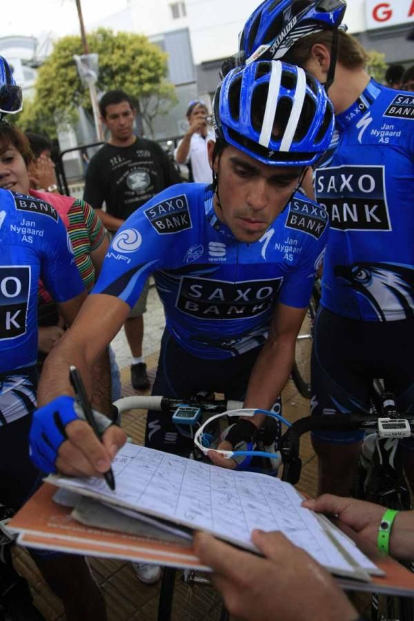 Alberto Contador (Saxo Bank) at the start of stage 1 of the Tour de San Luis