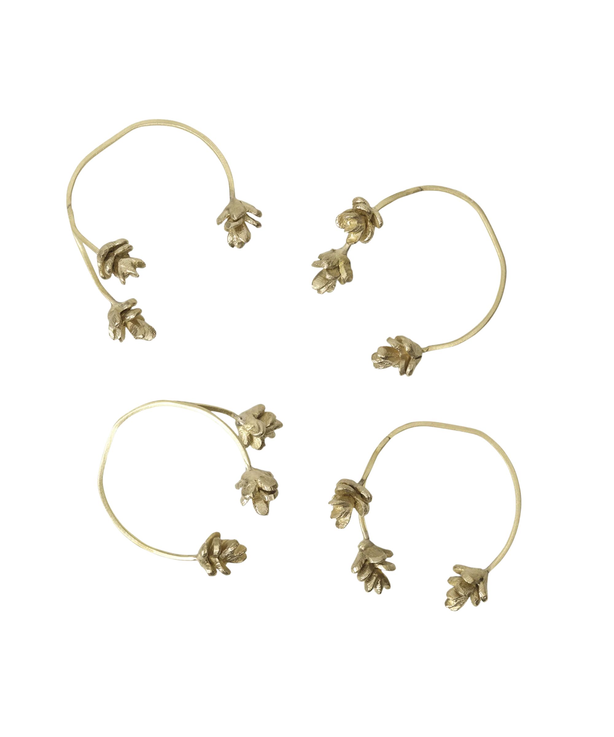 Forest Brass Napkin Rings