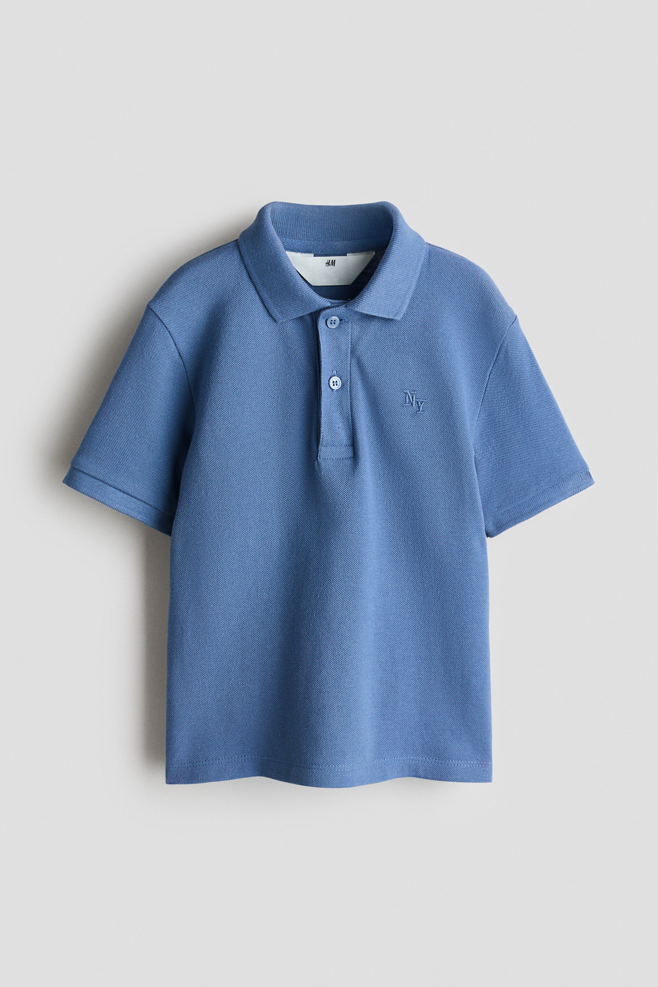 Embroidered-Motif Piqu&amp;eacute; Polo Shirt