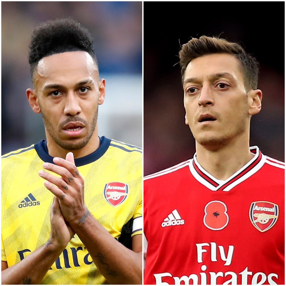 Pierre-Emerick Aubameyang and Mesut Ozil