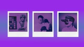 The limited edition Polaroid Purple 600 recycled film