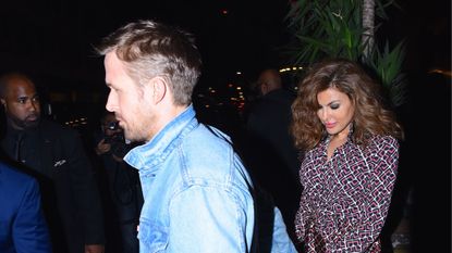 Ryan Gosling and Eva Mendes attend an SNL after party in New York City