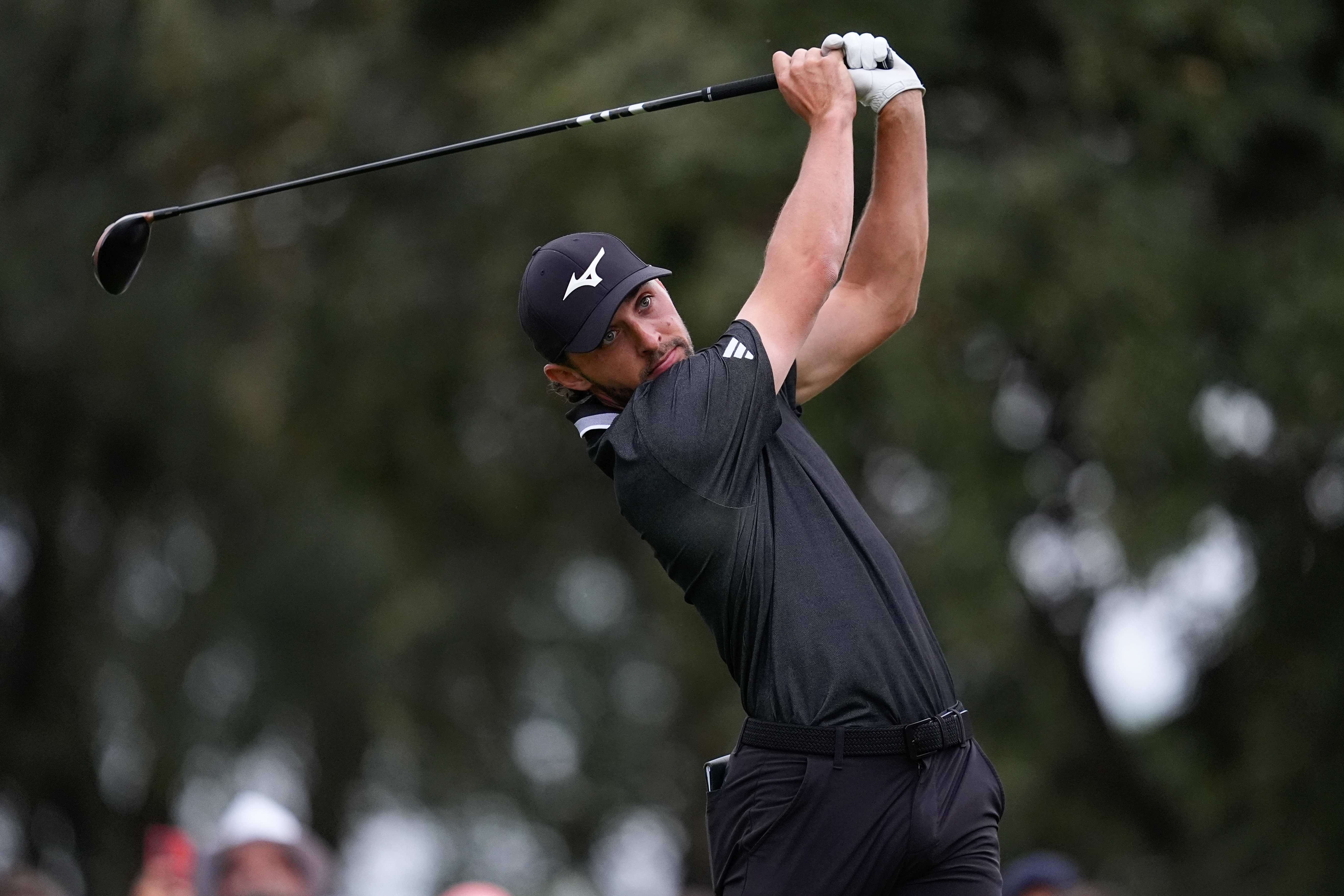 Marco Penge hits a mini driver off the tee