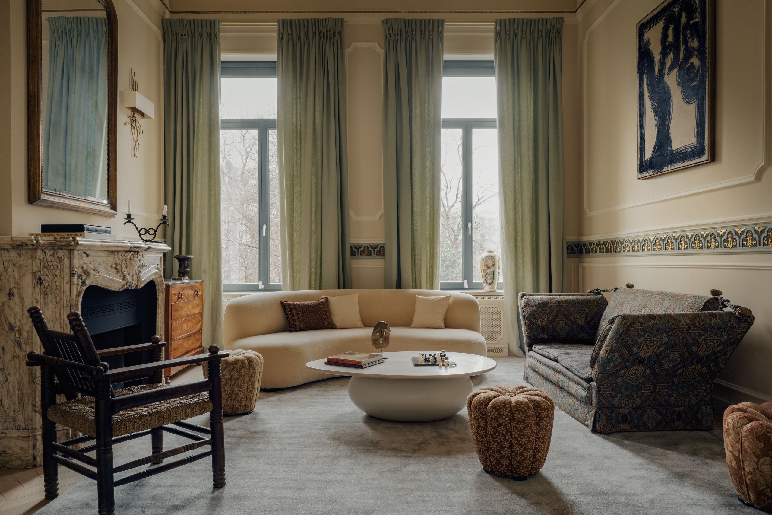 This renovated Belgian townhouse remembers its bourgeois roots with exquisite, layered detailing