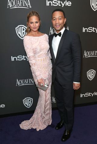 John Legend & Chrissy Teigen at The Golden Globes After Party 2015
