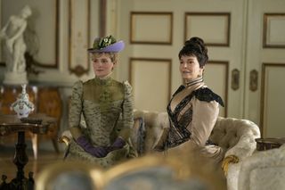 Louisa Jacobson and Jeanne Tripplehorn in The Gilded Age