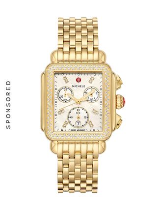 Michele Deco 18k Gold Diamond Watch