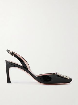 Trompette Patent-Leather Slingback Pumps