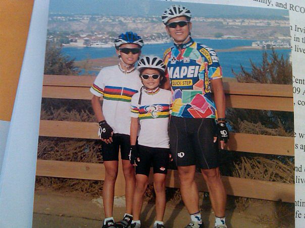 Coryn Rivera on a family cycling trip