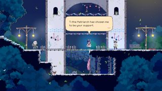 Momo embarks on her journey in Momodora: A Moonlit Farewell, briefly stopping to pick up a new, very nervous ally.